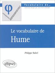 Cover of: Le vocabulaire de Hume