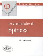 Le vocabulaire de Spinoza by Ramond