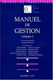 Cover of: Manuel de gestion, volume 1