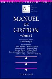 Cover of: Manuel de gestion, volume 2