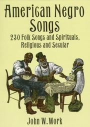 Cover of: American Negro Songs by John W. Work