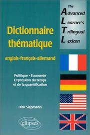 The advanced learner's trilingual lexicon by Siepmann