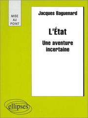 Cover of: L'Etat : Une aventure incertaine