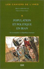 Cover of: Population et politique en Iran  by Marie Ladier-Fouladi, Philippe Fargues