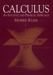 Cover of: Calculus by Morris Kline, Morris Kline