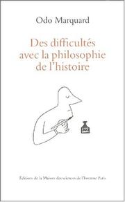 Cover of: Des difficultés avec la philosophie de l'histoire