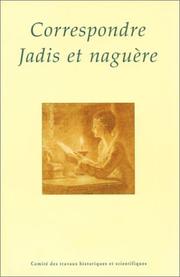 Cover of: Correspondre jadis et naguère