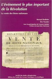 Cover of: La vente des biens nationaux: l'événement le plus important de la Révolution, 1790-1867