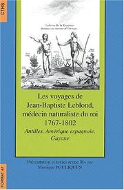 Cover of: Les voyages de jean baptiste leblond medecin duroi 1767-1802 by M. Pouliquen