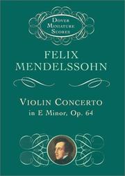 Cover of: Violin Concerto in E Minor by Felix Mendelssohn