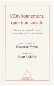 L'Environnement, question sociale by Dominique Voynet
