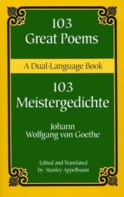 Cover of: 103 great poems = by Johann Wolfgang von Goethe