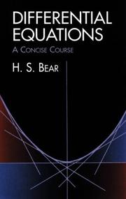 Cover of: Differential equations: a concise course