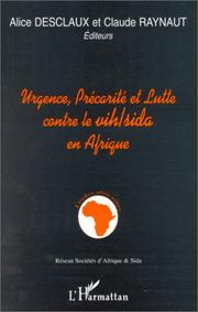 Cover of: Urgence, précarité et lutte contre le VIH/SIDA en Afrique