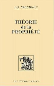 Cover of: Théorie de la propriété