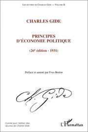 Cover of: Principes d'économie politique (26e édition - 1931) by Charles Gide, Yves Breton