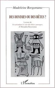 Cover of: Des hommes ou des bêtes