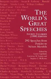 Cover of: The World's Great Speeches (Fourth Enlarged Edition)