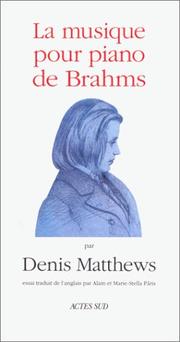 Cover of: La musique pour piano de Brahms