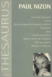 Cover of: Thesaurus : Paul Nizon