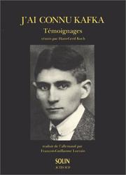 Cover of: J'ai connu Kafka