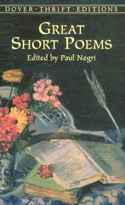 Cover of: Great short poems by Paul Negri