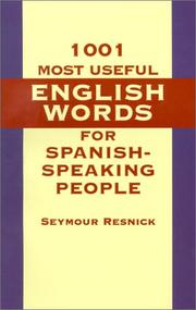 Cover of: 1001 most useful English words for Spanish-speaking people