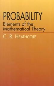 Cover of: Probability by C. R. Heathcote