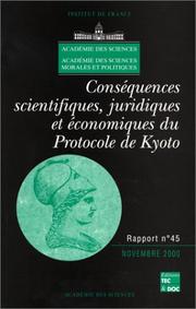 Cover of: Conséquences scientifiques juridiques et économiques du protocole de kyoto  by Académie des Sciences 