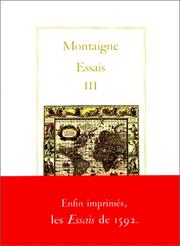 Cover of: Les Essais, tome 3