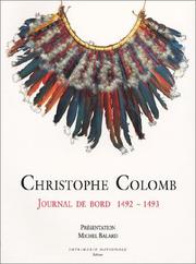 Cover of: Christophe Colomb : Journal de bord, 1492-1493