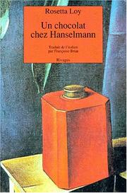 Cover of: Un chocolat chez Hanselmann