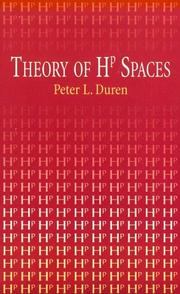 Cover of: Theory of Hp̳ spaces by Peter L. Duren