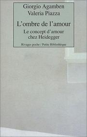 Cover of: L'Ombre de l'amour : Le Concept de l'amour chez Heidegger