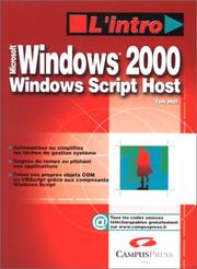 Cover of: Windows 2000 : Windows Script Host