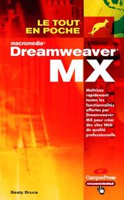 Cover of: Dreamweaver MX by Betsy Bruce