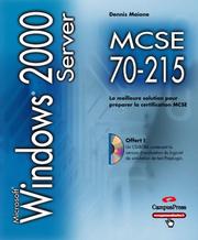 Cover of: MCSE 70-215 : Windows 2000 Server (avec 1 CD-Rom)