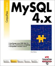 Cover of: MySQL by Paul Dubois