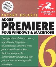 Cover of: Premiere 6 pour Macintosh et Windows