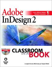 Cover of: Adobe InDesign 2 : classroom in a book (1 livre + 1 CD-Rom)