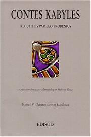 Cover of: Contes kabyles by Frobenius, Leo