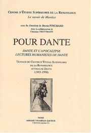 Cover of: Pour dante. dante et l'apocalypse. lectures humanistes de dante