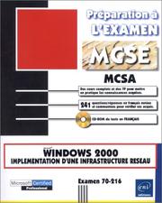 Cover of: Windows 2000 - Infrastructure réseau - Examen 70216