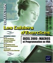 Cover of: Excel 2000 : Macros et programmation en VBA