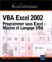 Cover of: VBA Excel 2002