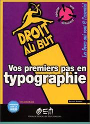 Cover of: Vos premiers pas en typographie