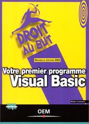 Cover of: Votre premier programme Visual Basic