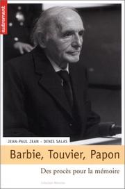 Cover of: Barbie, Touvier, Papon : Des procès pour la mémoire
