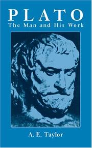 Cover of: Plato by A. E. Taylor