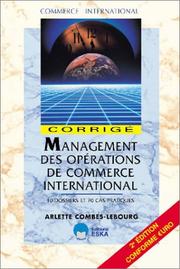 Management des opérations de commerce international by A. Combes-Lebourg